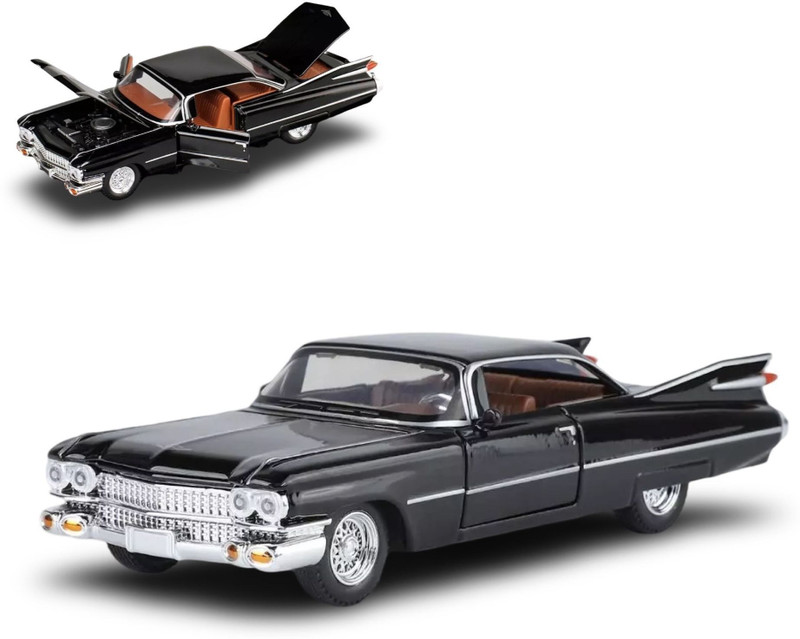 HAPPY CHAPPIE Vintage Die-Cast Car Model 1:32 Scale | Alloy Metal Display Car (BLACK)(Black)