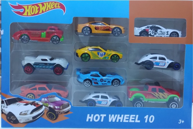 SR Toys Hot Wheel Car Set Pack Of 10 for Kids (Multicolor)(Multicolor)
