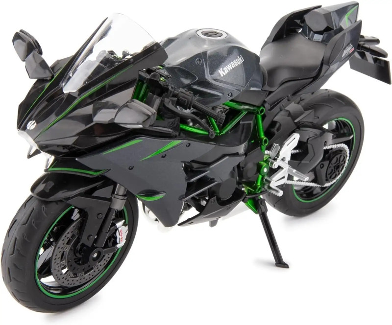 Arizuul 1:10 Kawasaki Ninja H2R Bike Toy Kawasaki Bike Toy Motorcycle Diecast Bike Alloy(Black, Pack of: 1)