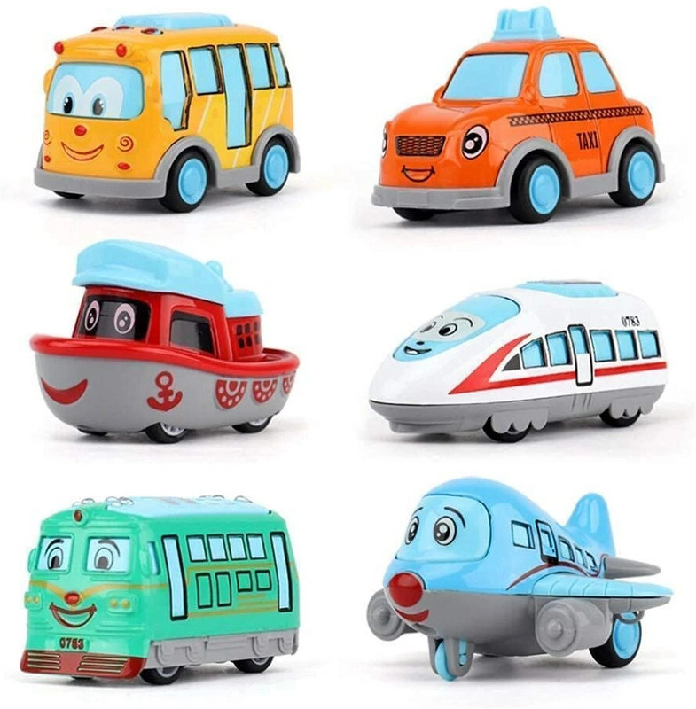 DUVEXA Diecast Metal Mini Cars Set Cartoon Train(Multicolor, Pack of: 6)