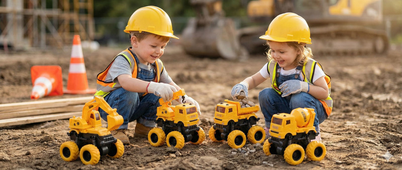 Have Fun Monster Construction Vehicles Set | Best Gift For Kids- RANDOM DESIGN(Yellow, Black, Pack of: 2)