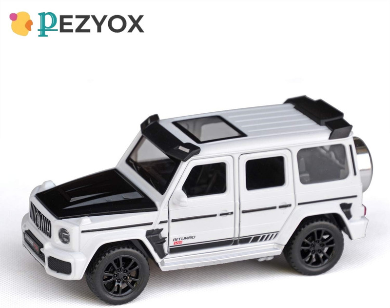 PEZYOX 1:32 Brabus SUV Toys Metal Car Modern Vehicle for kids(White)