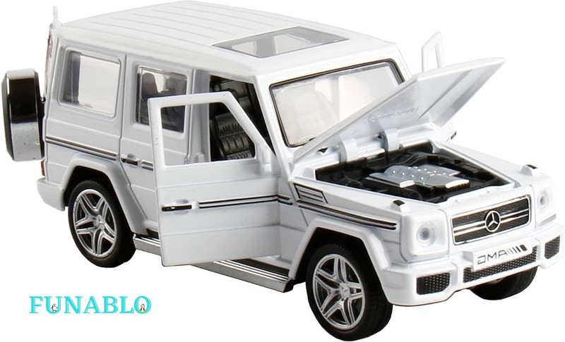 PEZYOX Red Benz G65 AMG Toy Vehicle Pull Back Die-Cast Car Model with Lights and Sound(Red)