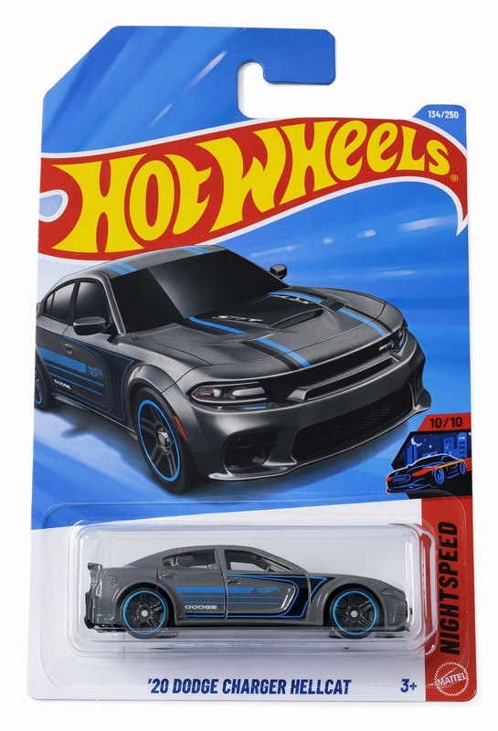 HOT WHEELS C4982 20 DODEGE CHARGER HELLCAT 10/10 DIE CAST TOY CAR DIE CAST TOY CAR(Black, Pack of: 1)