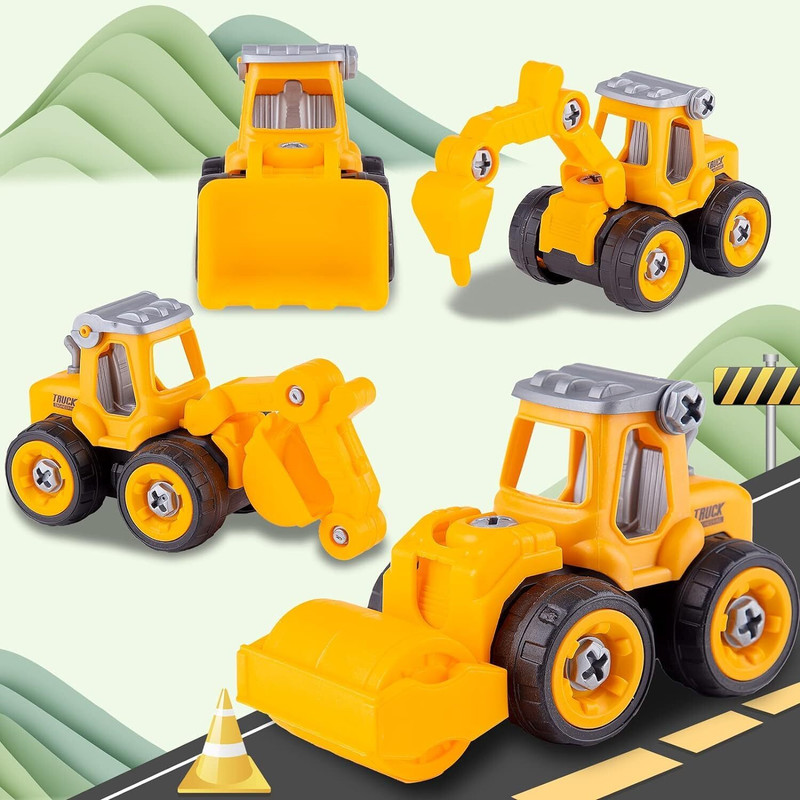 BHVMEY Kids Educational Engineering Vehicles – Mini Construction Set(Multicolor)