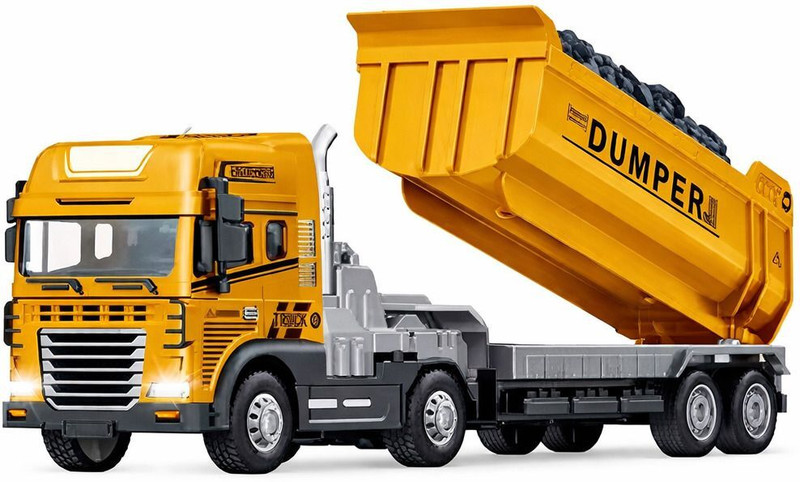 SHIPEASE Friction Power Dumper Transport Truck for Kids Construction Toy with Light Sound(Multicolor, Pack of: 1)