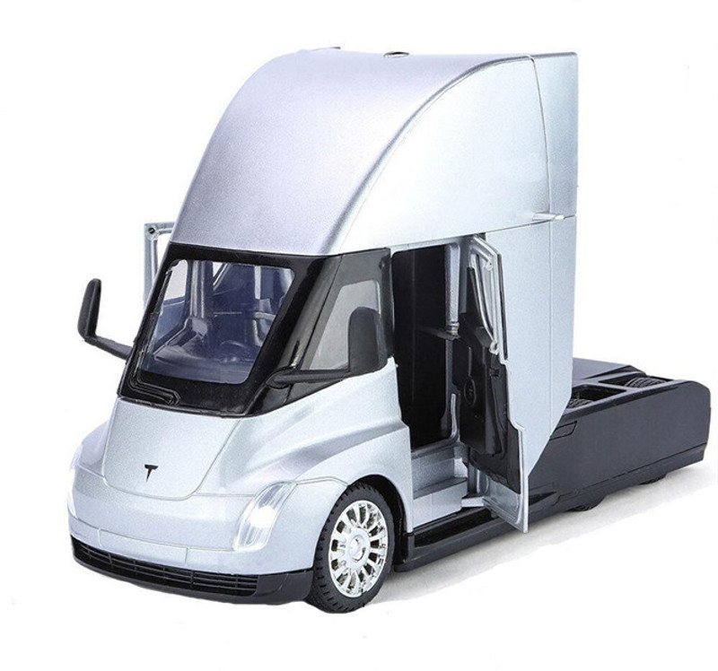 Zuuluzrs Tesla Toy Truck Semi Truck Head Pullback Metal Diecast Model(Silver, Pack of: 1)