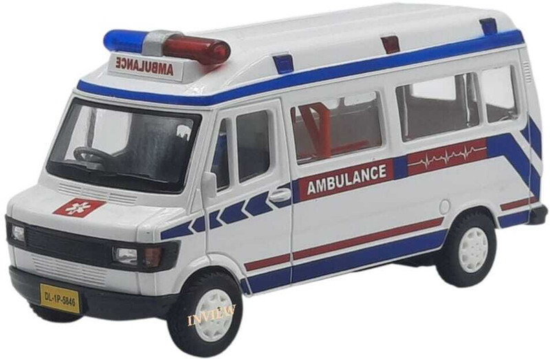 Shree Jee AMBULANCE TEMPO TAIL GATE OPENABLE ,STRETCHER ,OXYGEN SYLINDER ATTACHED(White, Pack of: 1)