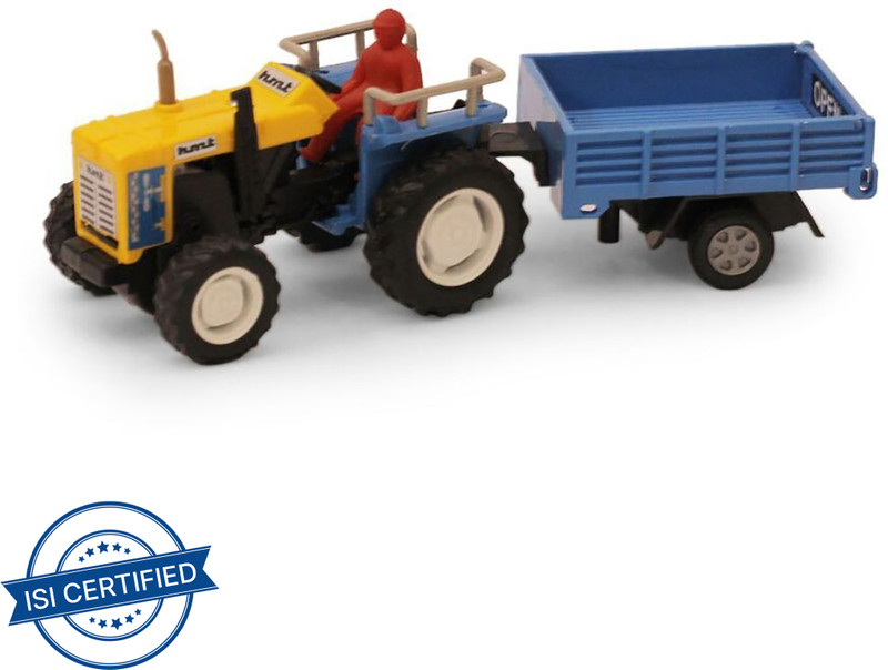 centy Tractor with Blue Trolley(Yellow, Pack of: 1)
