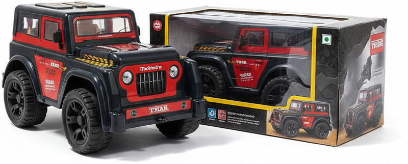 CraftedRoots Junior Plastic Jeep Car Toy for Imaginative Play(Multicolor, Pack of: 1)