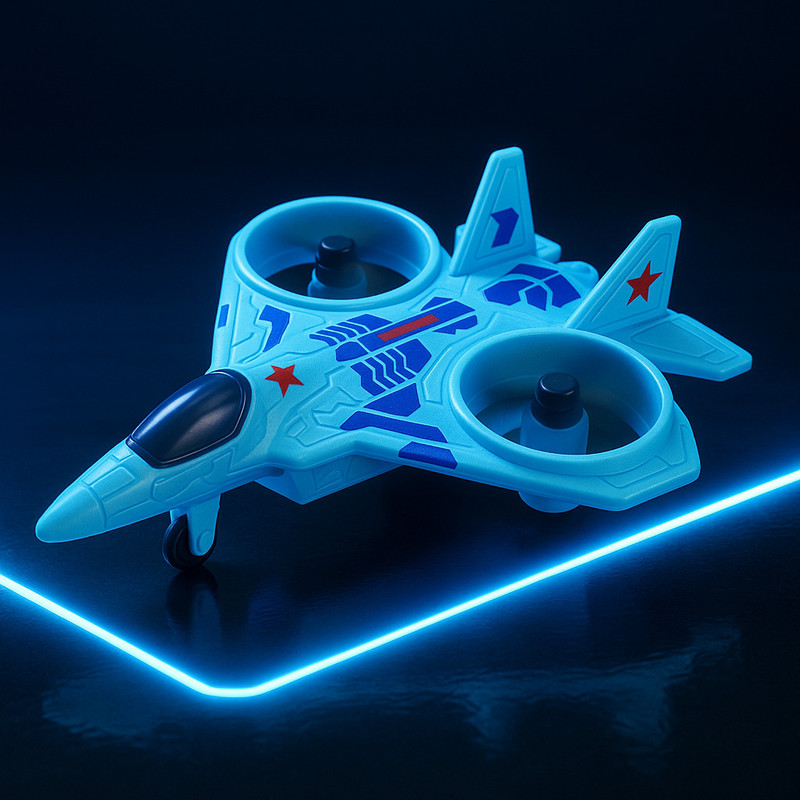 Primo Cleats SkyVortex Combat Jet – 20 cm Twin Rotor Friction-Powered Aircraft (Multicolor)(Multicolor, Pack of: 1)