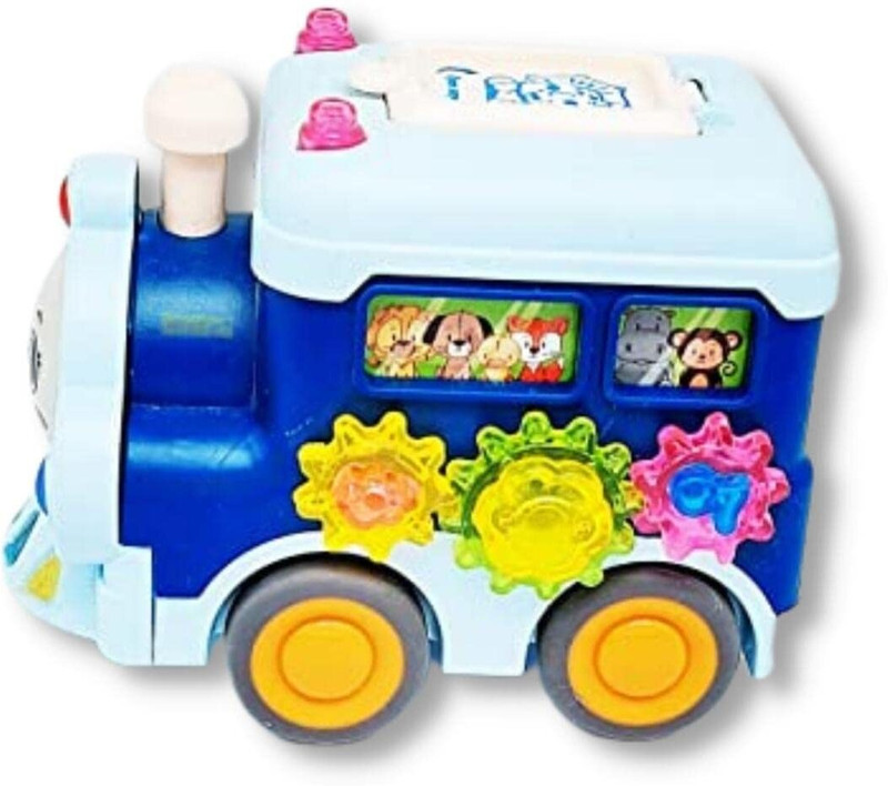 Dherik Tradworld Cartoon Train ; Train Engine Toy for Toodlers ; Friction Power Toy(Multicolor, Pack of: 1)