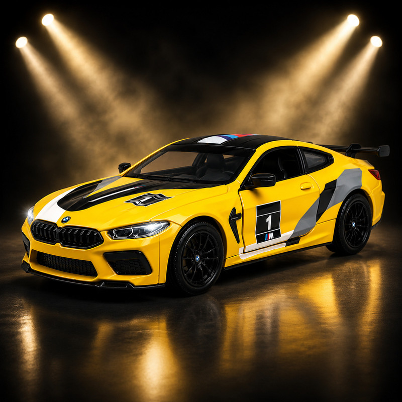 TOYRENTTO Premium BMW M8 GTE 1:38 Diecast Pull Back Racing Car Toy Yellow Gift(Multicolor, Pack of: 1)