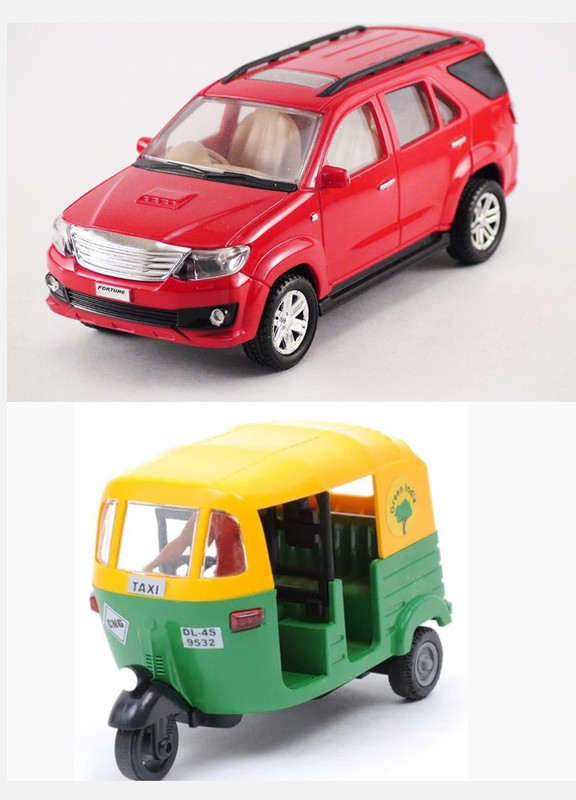 viaan world Pack Of ( Fortune & School Bus ) Toy for Kids(Red, Yellow, Pack of: 2)