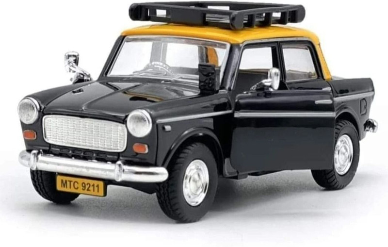 viaan world New Kaali Peeli Mumbai Beauty 70"s Taxi With Door Openable Car Toy(Black, Pack of: 1)