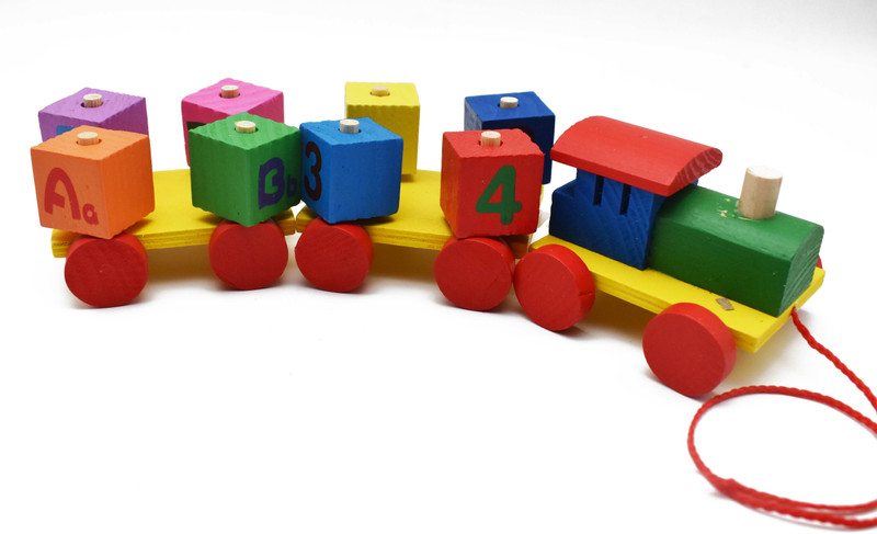 justhandmade Wooden Push and Pull Train with Shape & Color Sorter Toy for Kids(Multicolor, Pack of: 1)