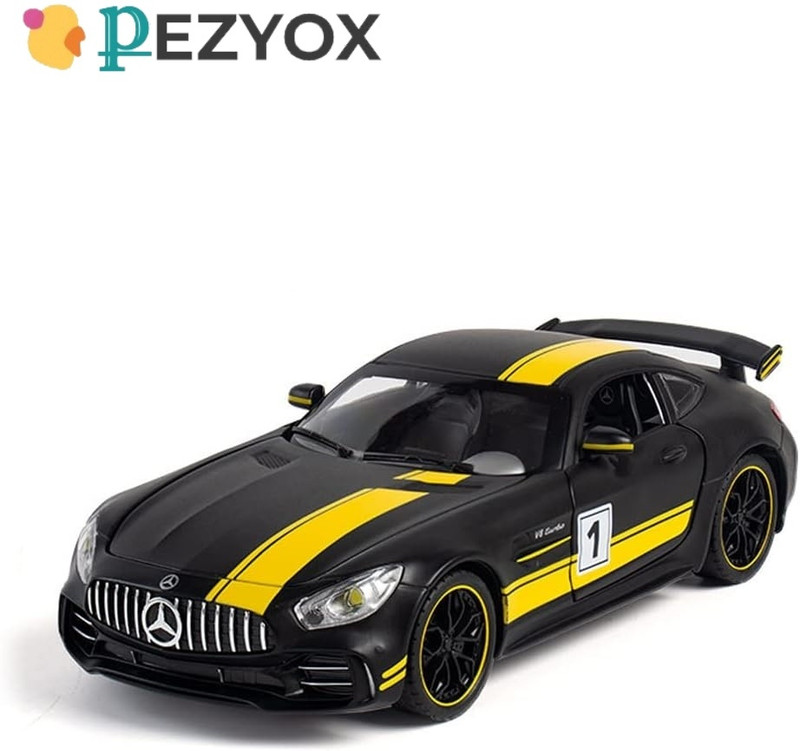 PEZYOX 1/24 Alloy Die-cast Benz GLE 350 Toy Car with Sound and Light Pull Back for kids(Black)