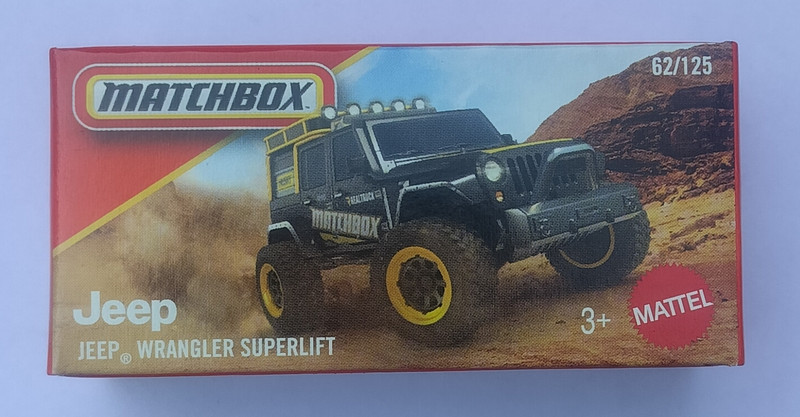 MATCHBOX 62/125 JEEP WRANGLEER SUPERLIFT TOY CAR(Black, Pack of: 1)