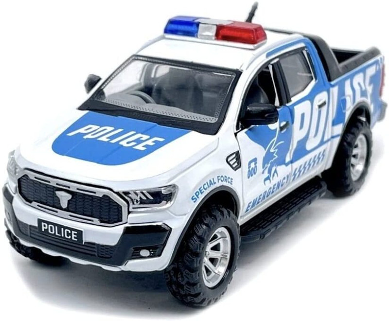 AR KIDS TOYS Blue Hawk Police UTE Emergency Squad Pull Back Toy car(Mulicolor)
