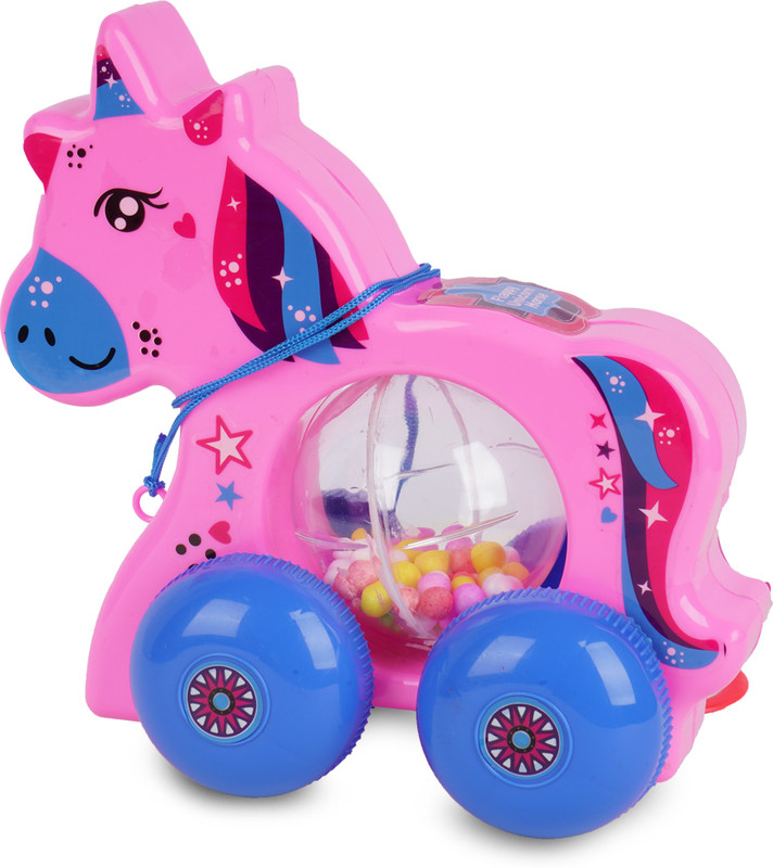 asian Flappy Unicorn Pull Along Toy with Rolling Beads – Fun Colorful Kids Pla(Multicolor, Pack of: 1)