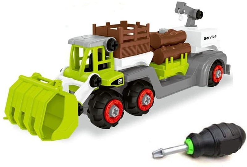 Dherik Tradworld DIY Toy Vehicle Assembly 3 in 1 Farmer Tracker with Screwdriver(Multicolor, Pack of: 1)