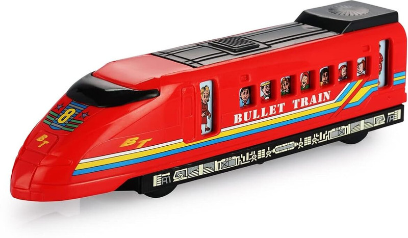 Toyterra Pullback Bullet Train Toy Blue Safe & Durable for Kids 3+(Red, Pack of: 1)