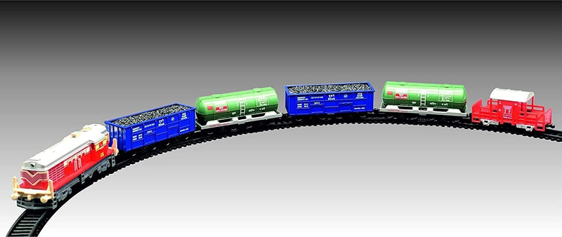 AR KIDS TOYS Plastic Train with Coaches & Railway Track, Train Toy Track Set for Kids(Multicolor)