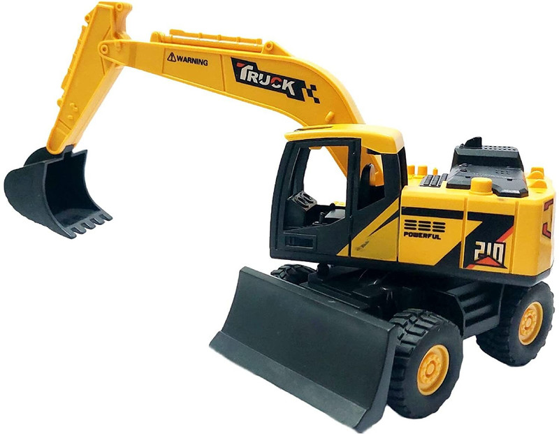 Just craft Unbreakable Small Excavator Construction Truck Toy for Kids 3+ Years (Yellow)(Yellow, Pack of: 1)