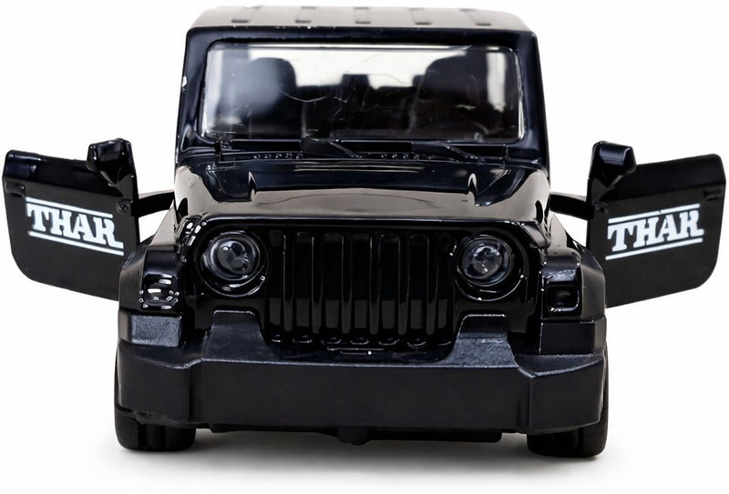 SN Enterprises Red & Black Die Cast Thar Toy Car with Light & Music for Kids(Black, Pack of: 1)