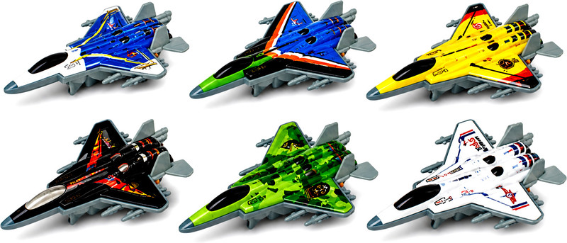 Fun Ten Die Cast Metal Fighter Jet Toy,Pull Back Actions for Kids 6 Pcs Combo Toy Set(Multicolor, Pack of: 6)