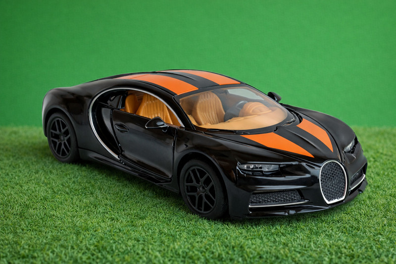 OMAB Premium Die Cast Metal Racing Car Model Toy with Openable Doors for Kids(Black, Orange, Pack of: 1)