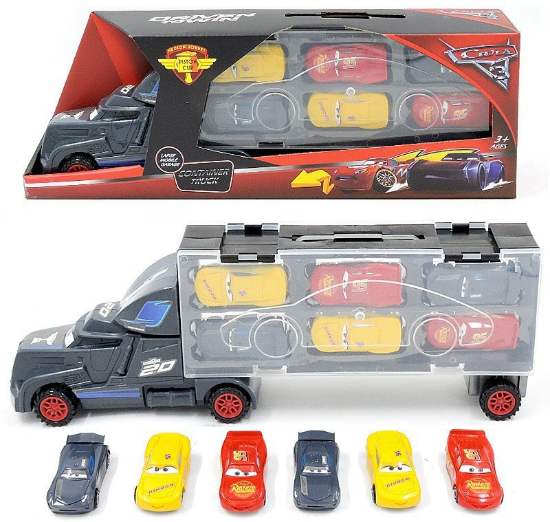 AEXONIZ TOYS Alloy Container Truck with Mini Metal Cars,Vehicle Toy For Kids,1 Truck & 6 Cars(Multicolor, Pack of: 7)