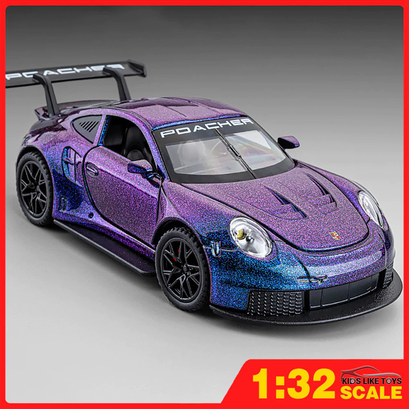 Arizuul 1:32 Dicast Porsche 911 GT3 RS Diecast Model Car Porsche gt3 rs toy car(Purple, Blue, Black, Pack of: 1)