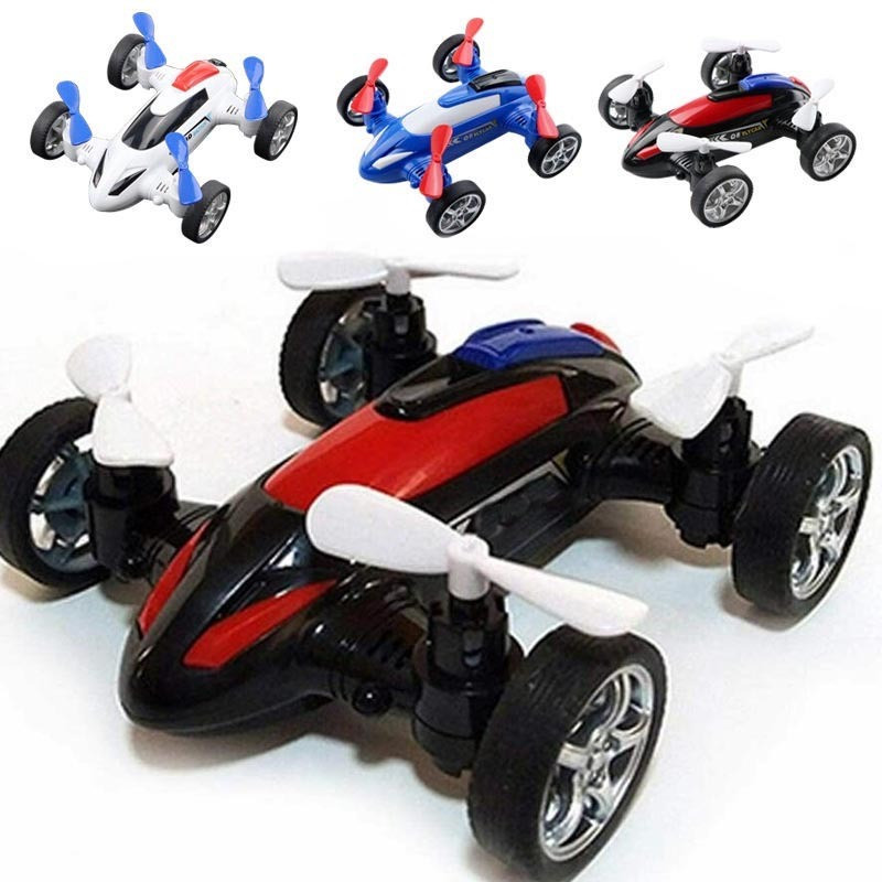 FORSIKHA Inertia Four-axis Friction Powered Drone Car Model Vehicle 2in1 Aircraft for Kid(Multicolor, Pack of: 4)