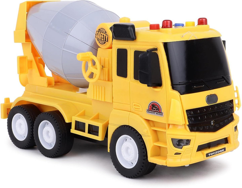 Dandur Vehicles Truck | Unbreakable Big Size Cement Mixer Toys | Engineering Toy(Yellow, Pack of: 1)