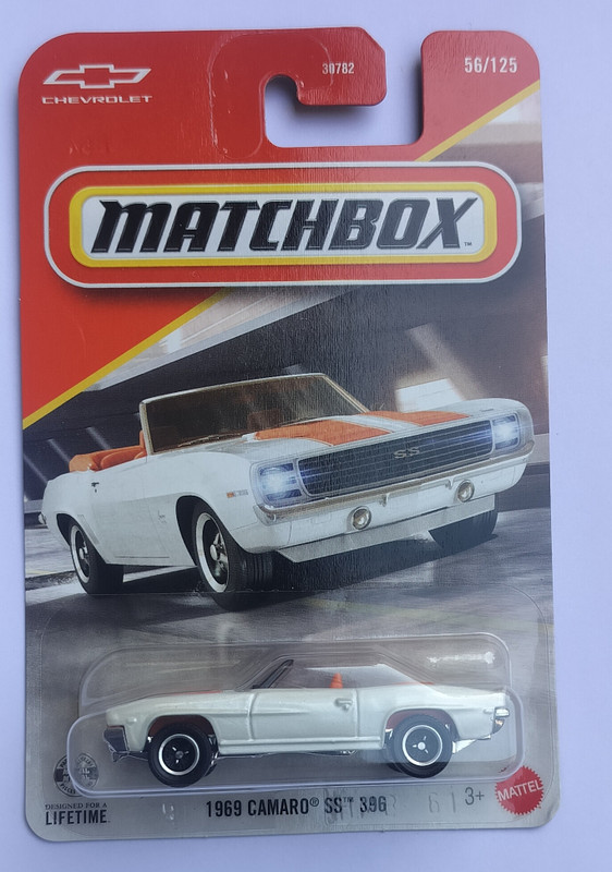 MATCHBOX (30782) 1969 CAMAO SS396 TOY CAR(White, Pack of: 1)