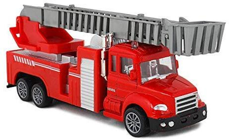 TECHZAGE Realistic Fire Brigade Rescue Service Toy Truck with Movable Stand and Ladder(Red, Pack of: 1)