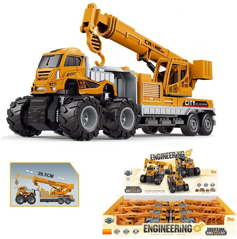 Ragiluxe Heavy Duty Construction Crane Truck Toy with Movable Arm & Hook(Yellow, Pack of: 1)