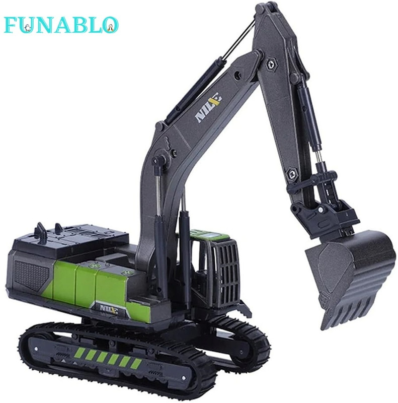 FUNABLO Excavator Toy for Kids Unbreakable Bulldozer Construction Long Carne Vehicle(Black, Green)