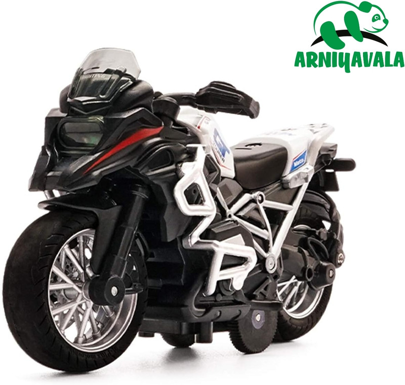 ARNIYAVALA BMW Diecast Motorcycle Toy - Pull Back Toy Cars with Sound and Light Toy(White, Pack of: 1)