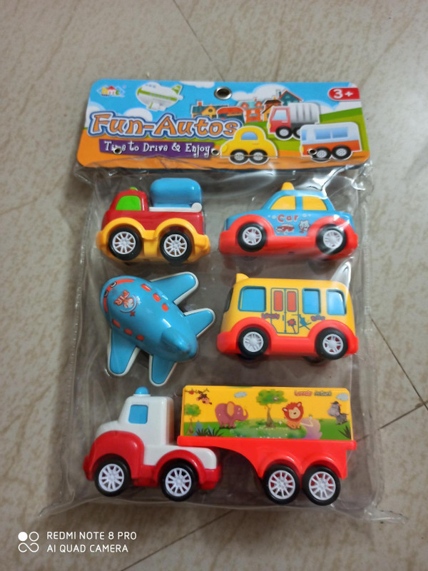 Nafhotoz Kids Cute Cartoon Vehicles | Car Bus Truck Plane Toy Set(Multicolor)