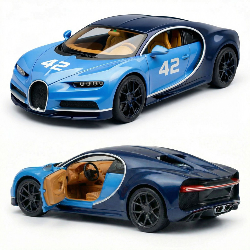 zazutoys New Bugatti Chiron 1:32 Scale DieCast Metal Pull Back Car with Openable Doors(Blue, Pack of: 1)