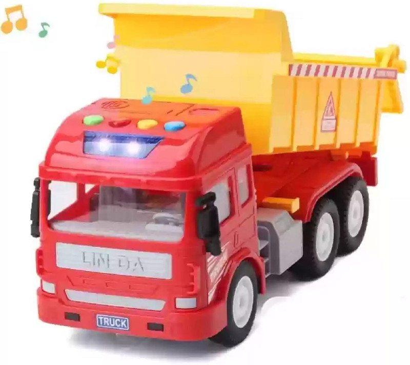 Prajapati Palace Unbreakable Jumping Dumper Truck Construction Truck, 6 x 6 Friction Power Toy(Multicolor, Pack of: 1)