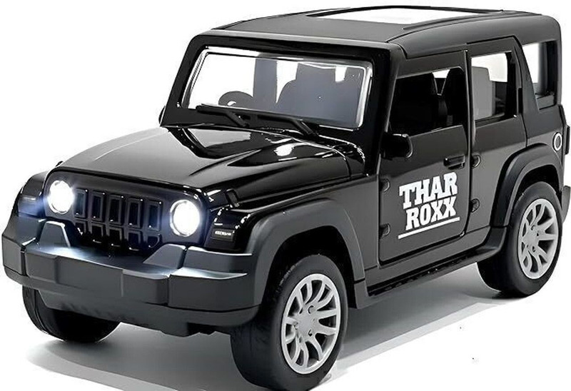 A2Z Toys Hub Die-Cast THAR Roxx Toy Car with Light & Music | Openable Door And Pull Back(Black, Pack of: 1)