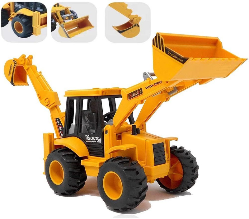 FORSIKHA Educational Modified Off-Road 2 in 1 JCB Dumper, Excavator, Front Loader Toys(Yellow, Pack of: 1)