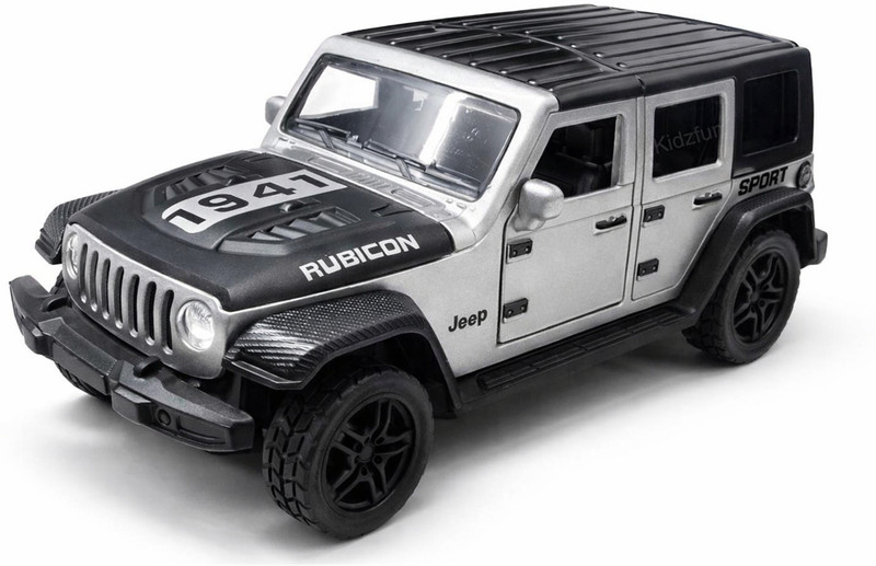 Kidzfun Realistic Jeep Rubicon Die Cast Car Metal Toy SUV Light-Sound (RANDOM COLOR)(Multicolor, Pack of: 1)
