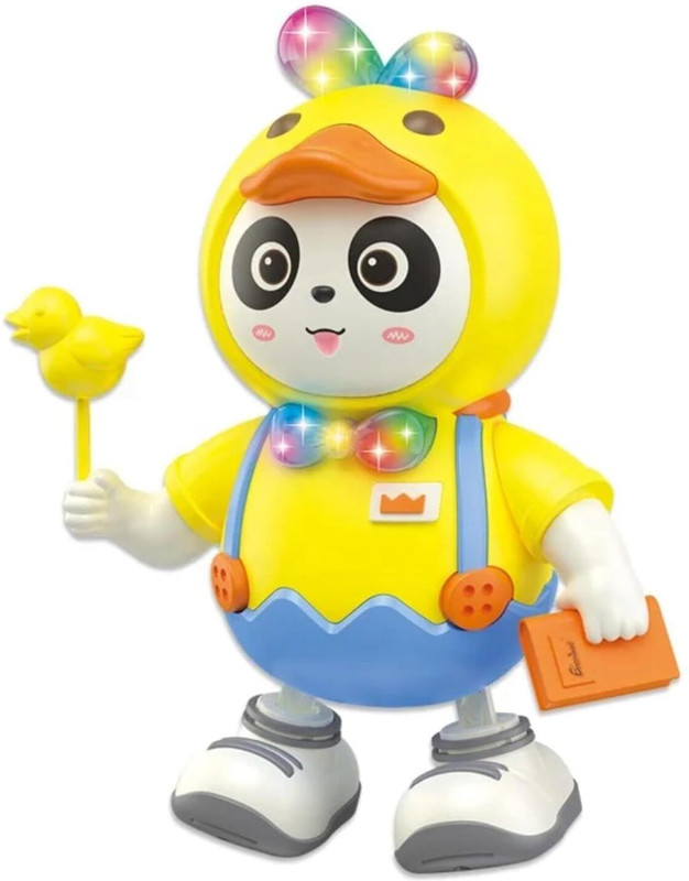 KIDDOVATE Electronic Dancing Panda Toy for Kids with Music, LED Lights and Walking Action(Yellow, Pack of: 1)
