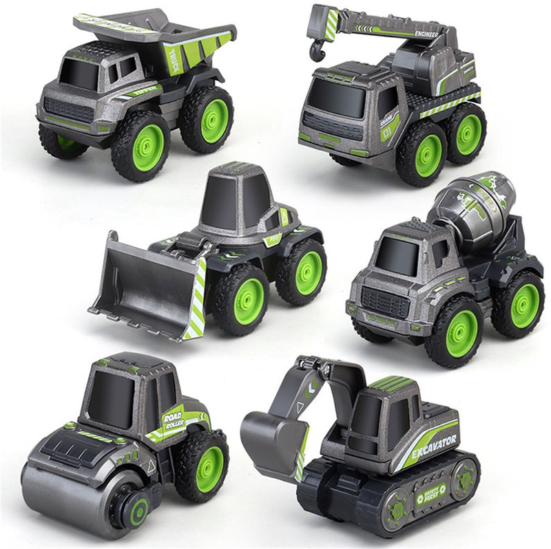 MIRTONICS Engineering Construction Vehicle Set of 6 Toys for Children Kids(Multicolor, Pack of: 1)