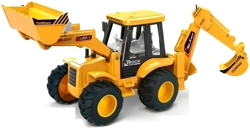 Zenex store JCB 2 in 1 Construction Trucks Rotate by 180 Degree Realistic Engineer JCB Toy(Yellow, Pack of: 1)
