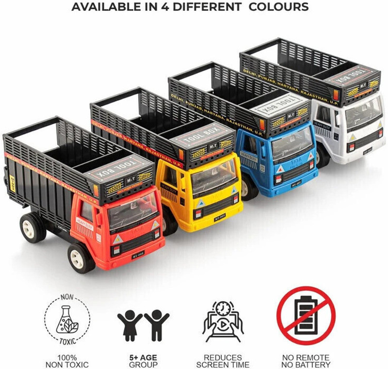 RR Shopping Zone Goods Carrier Truck | Pull Back Truck Toy for Kids 3+Years(Red, Pack of: 1)